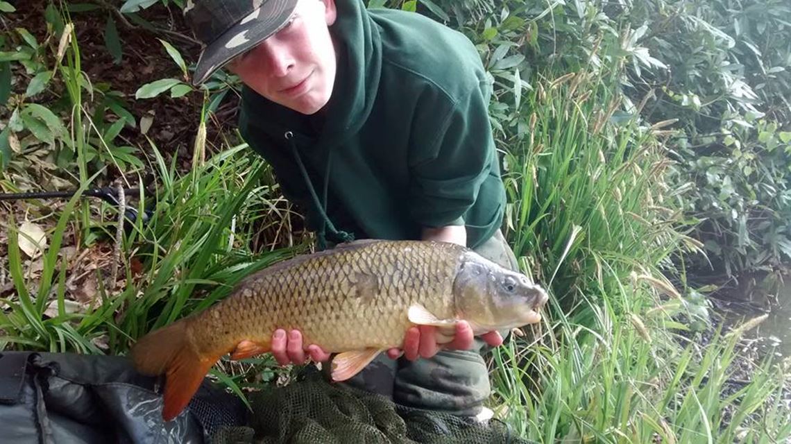 Luke Taylor with a Common Carp from Shearwater