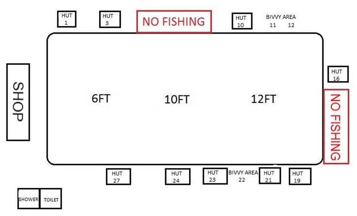 Follyfoot Fishery hut map