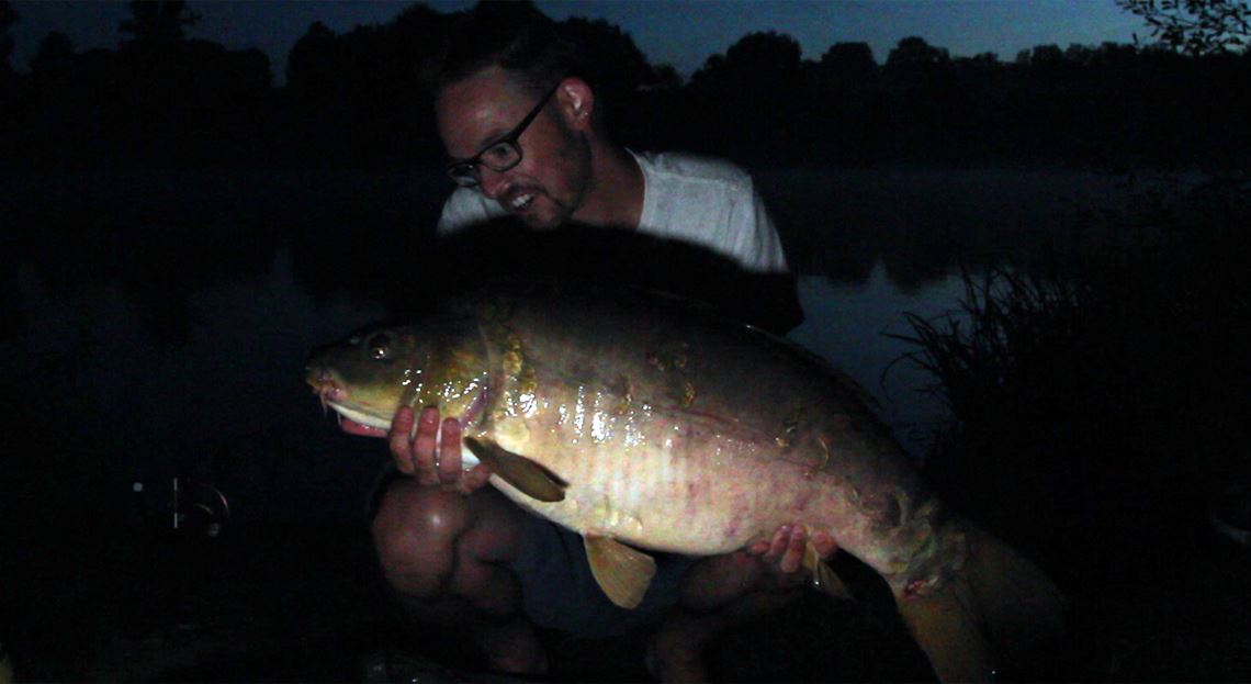 37lb Mirror Carp caught at Cherpont Lake