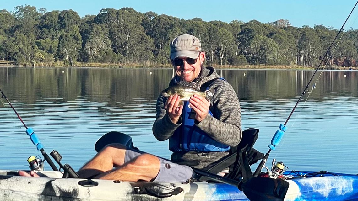 The Smallest Bass In Lake Kurwongbah (Photo credit: Peter Jung)