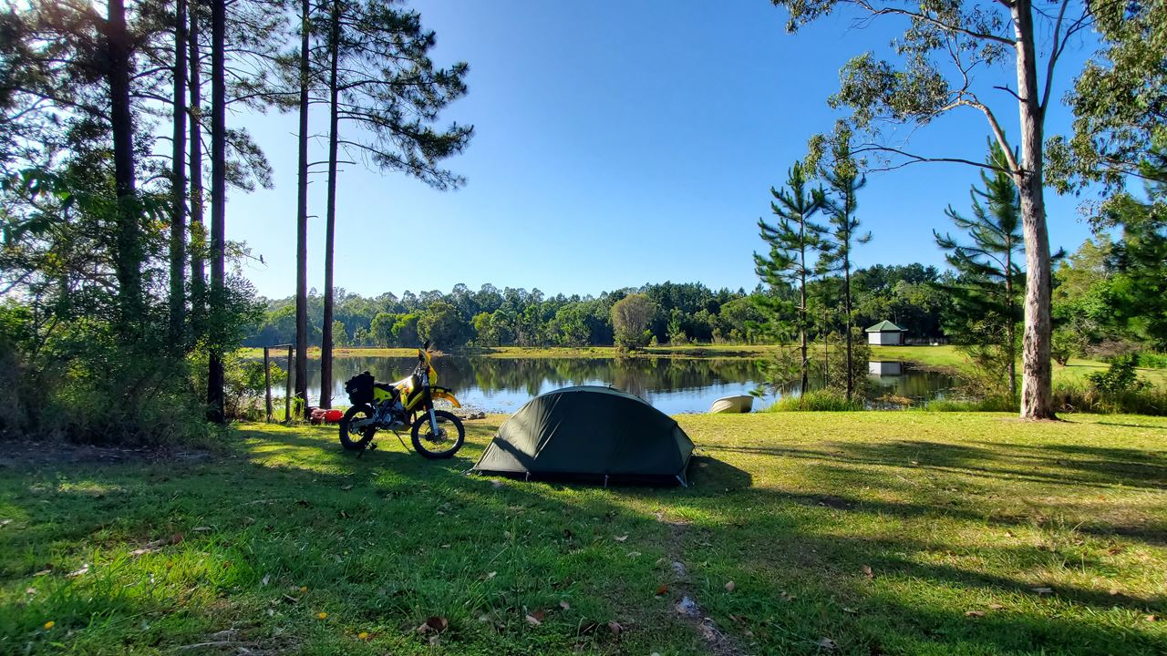 DRZ400 at Bushywood at Woodfordskilake
