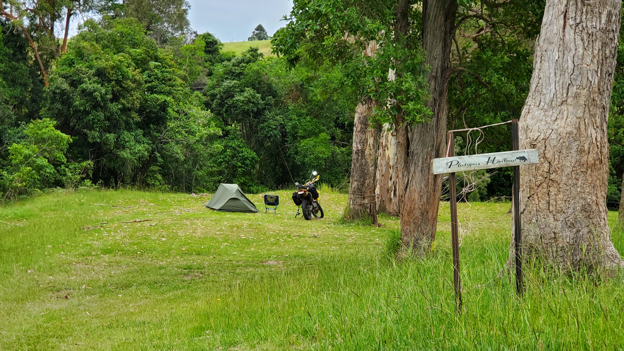 Platypus Hollow at Creekside Farm Camping Kandanga