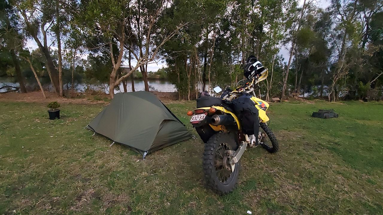 Drz400 Motocamping At River Road Ranch On The Maroochy River
